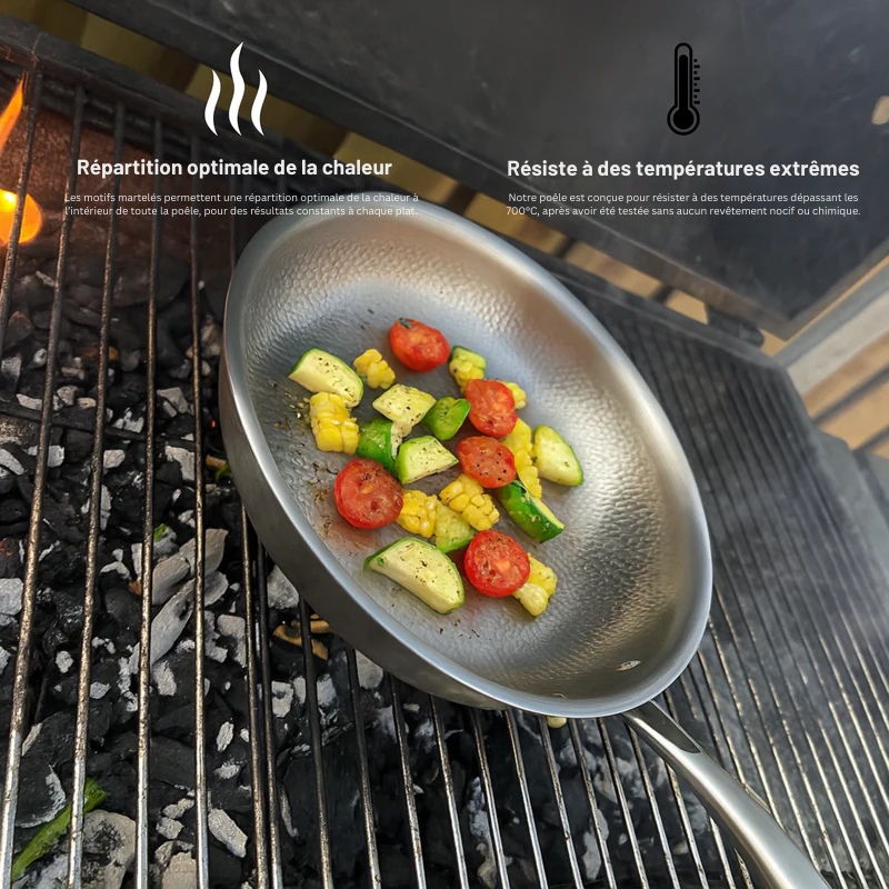 Ensemble de Cuisine en Titane Martelé Pro