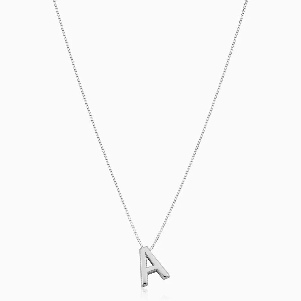Collier Initial Love Letter | Or Blanc