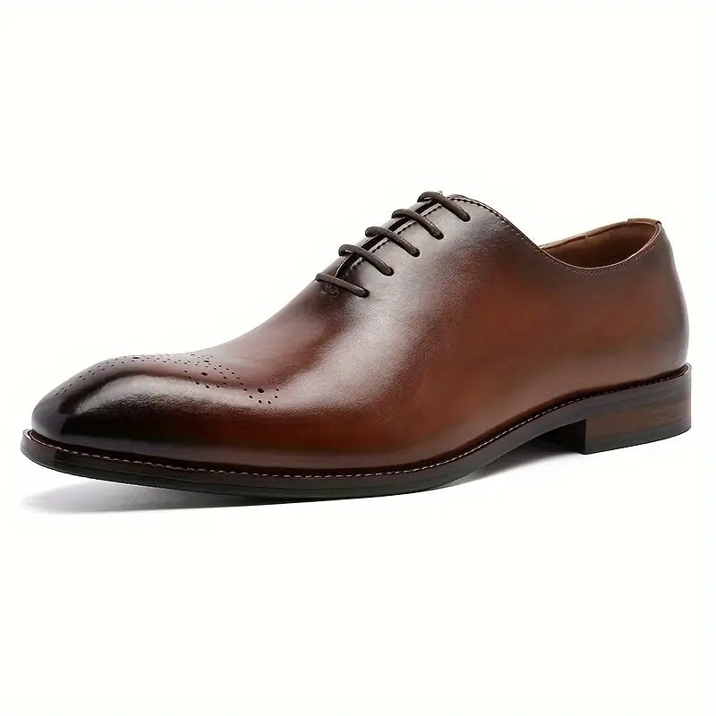Ashton | Chaussures Oxford à Bout Ronde effet Cuir de Vache