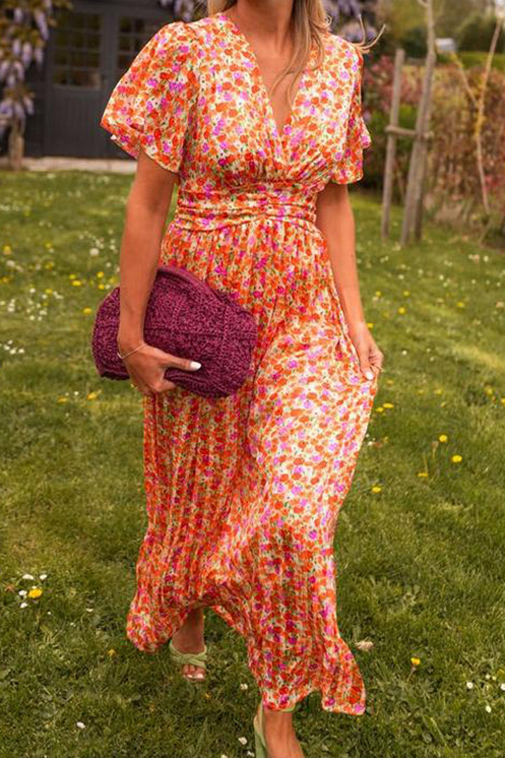 Pauline - Robe Longue à Imprimé Floral