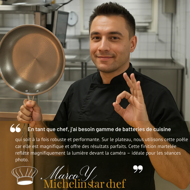 Ensemble de Cuisine en Titane Martelé Pro