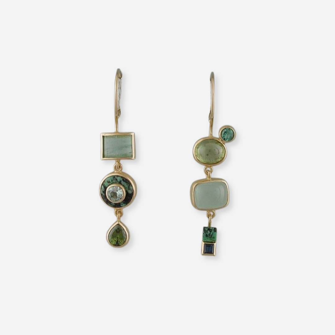 Émeraude™ | Boucles d’oreilles vintage vertes