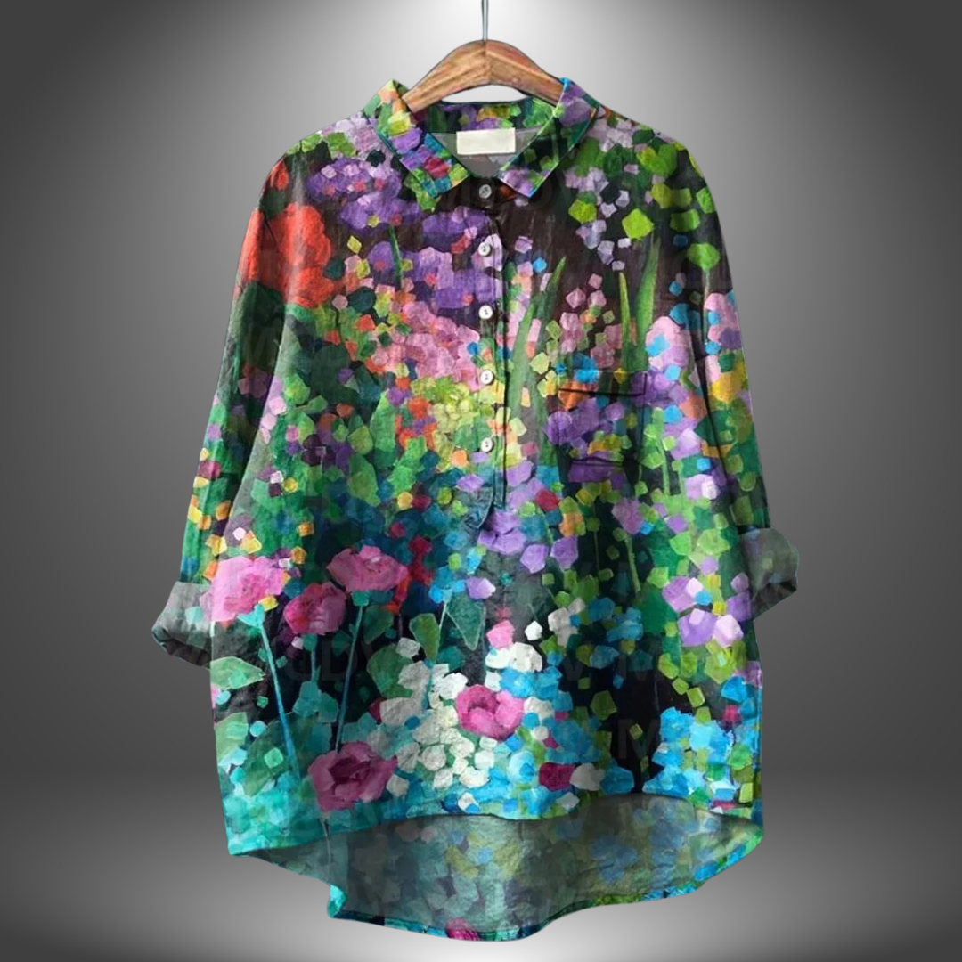 Luiza - Chemise Florale Fait Main