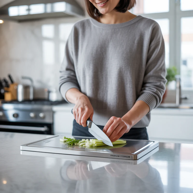 Planche à découper en titane