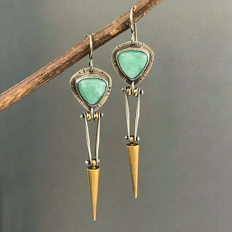 Boucles d'oreilles en résine bohème