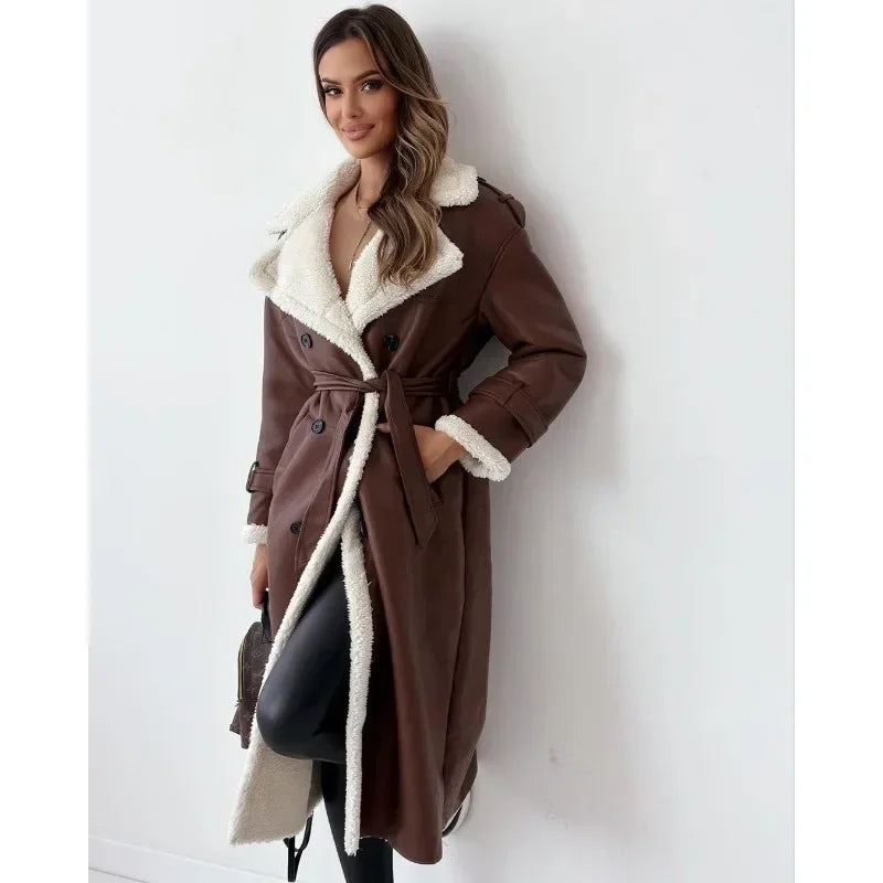 Yani - Manteau Trench Doublé Teddy
