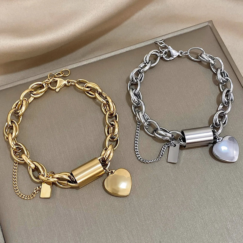 Bracelet Chunky Heartened | Or