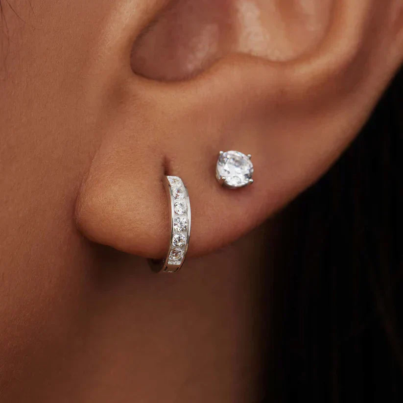 Boucles d'oreilles Dara Brillane Steenzet | Or blanc