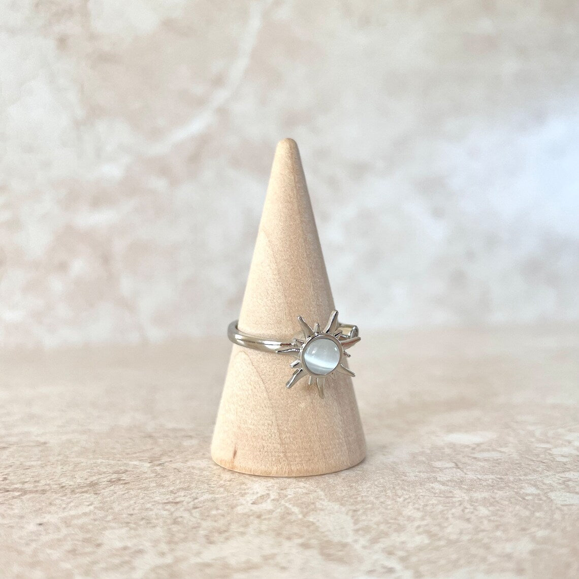 Yani – Bague Fidget Spinner Duo Meilleure Vente Finition Argentée