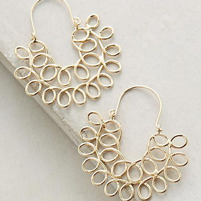 Boucles d'oreilles Mandala dorées vintage