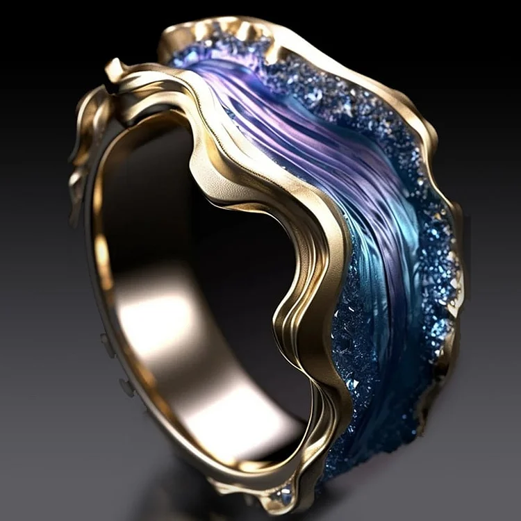 Bague Vintage Golden Ocean