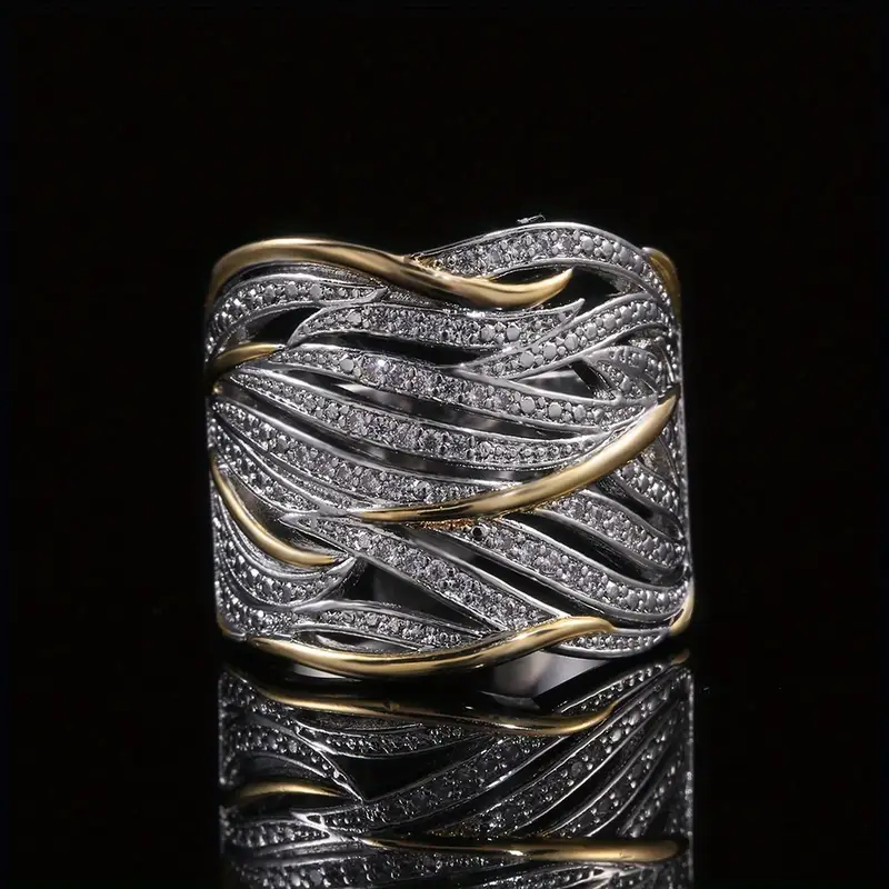 Gold & Silver Bright Band Ring