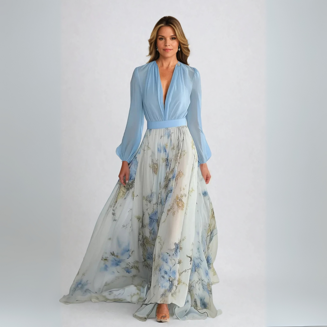 Dolores - Robe Longue à Imprimé Floral