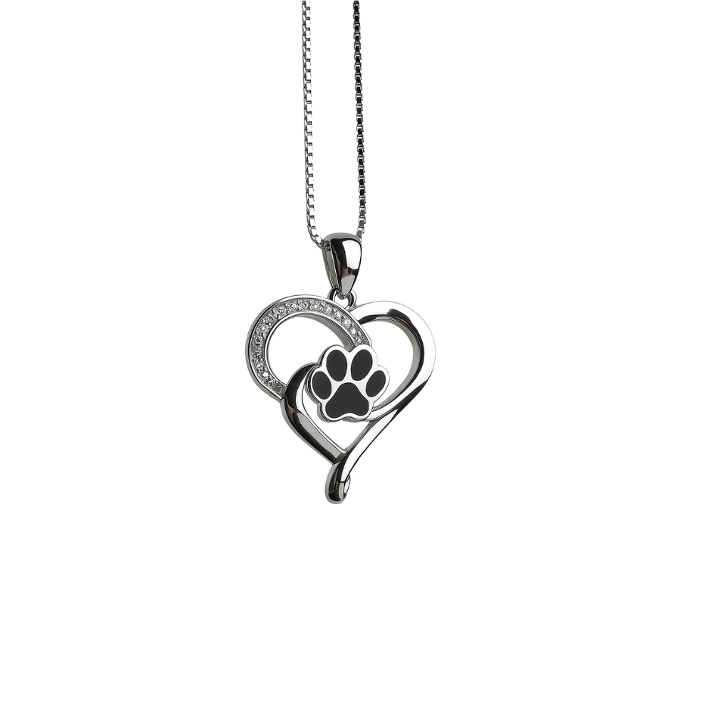 ELIN – Collier Infini avec Cœur & Patte en argent