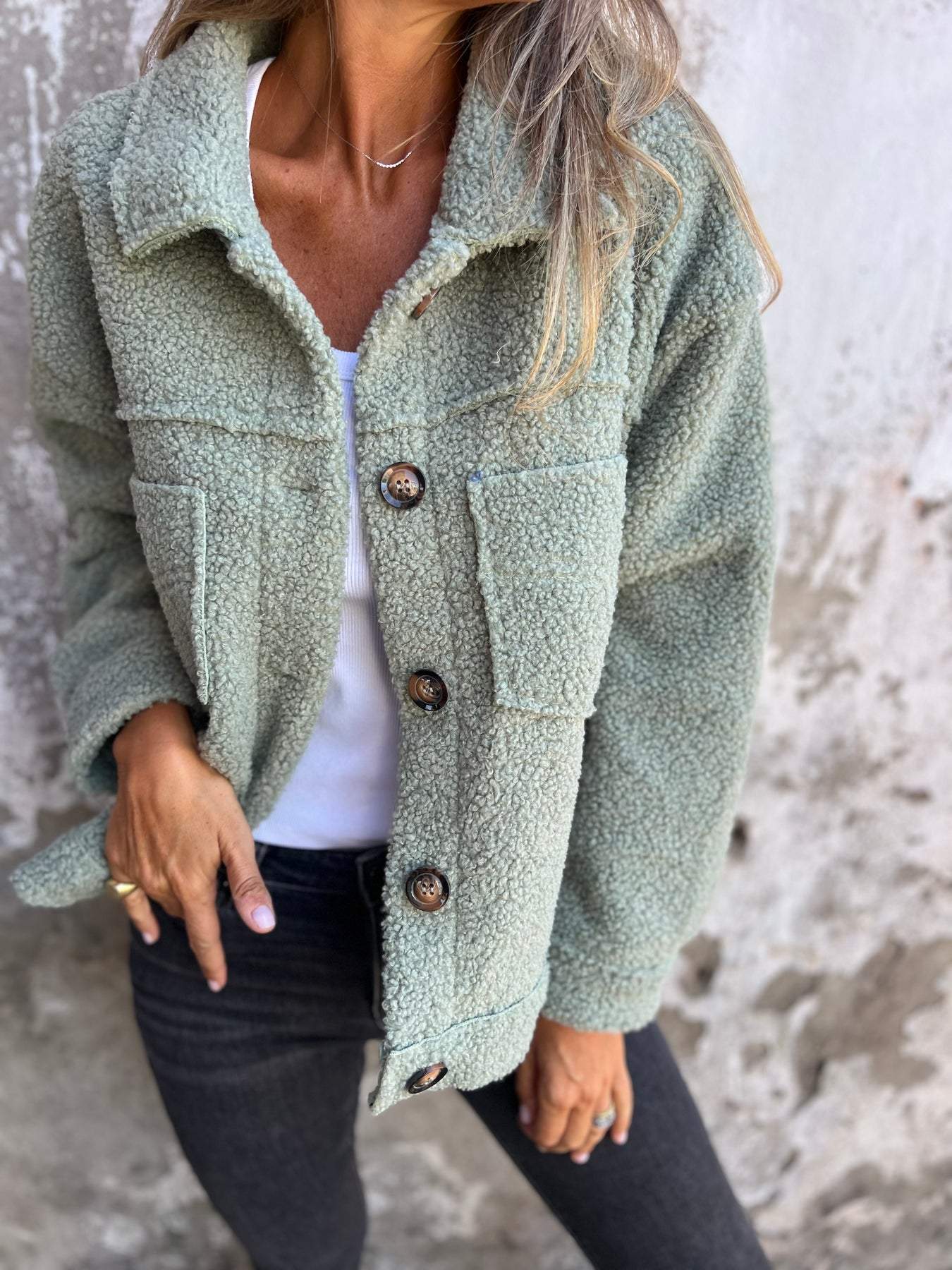Alizée | Veste boutonnée douillette