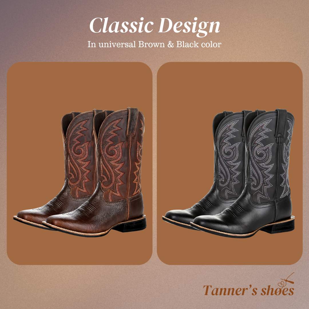 Kian | Bottes mi-mollet à broderie rustique