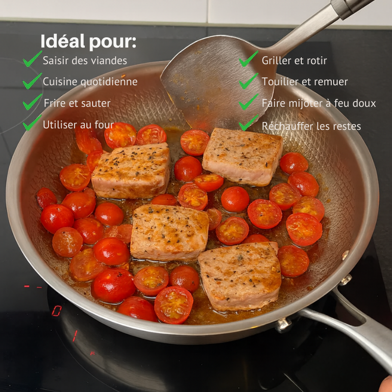 Ensemble de Cuisine en Titane Martelé Pro