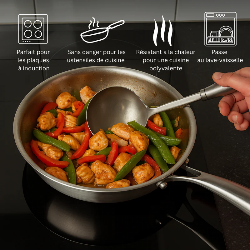 Ensemble de Cuisine en Titane Martelé Pro