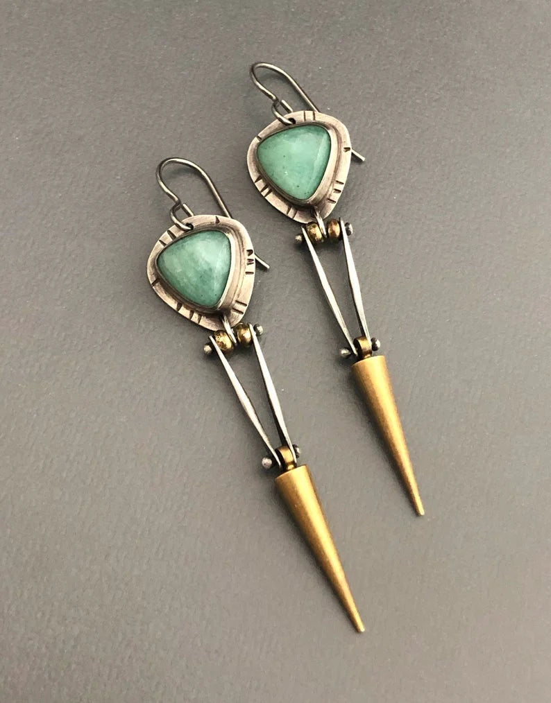 Boucles d'oreilles en résine bohème