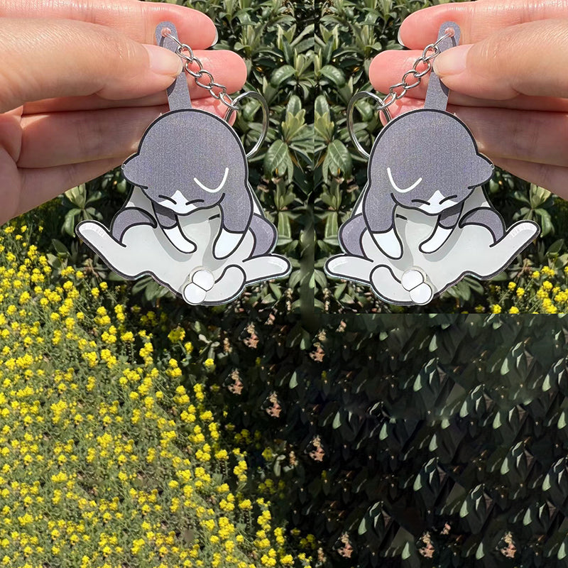 Porte-clés œufs et chaton