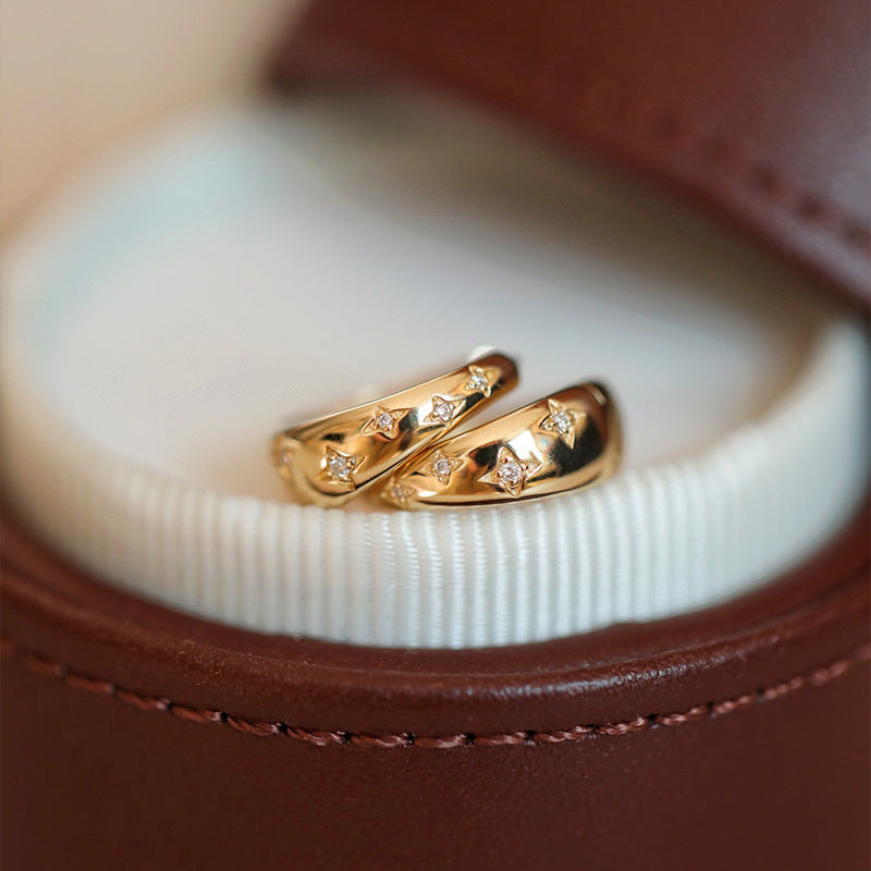 Boucles d'oreilles en Argent Luxe et Plaquées Or