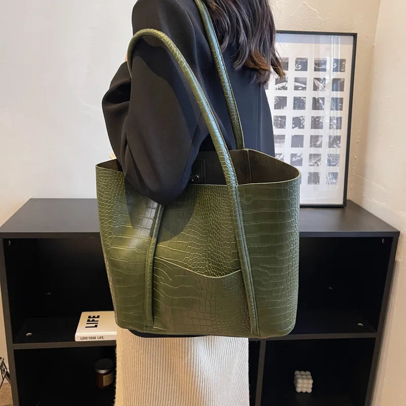 Blanca™ | Sac à bandoulière vintage en cuir de crocodile brun