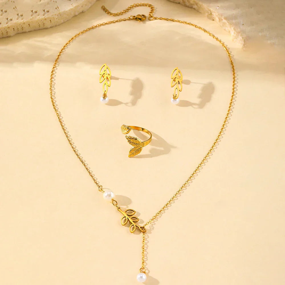 Ensemble de Bijoux avec Perle | Or