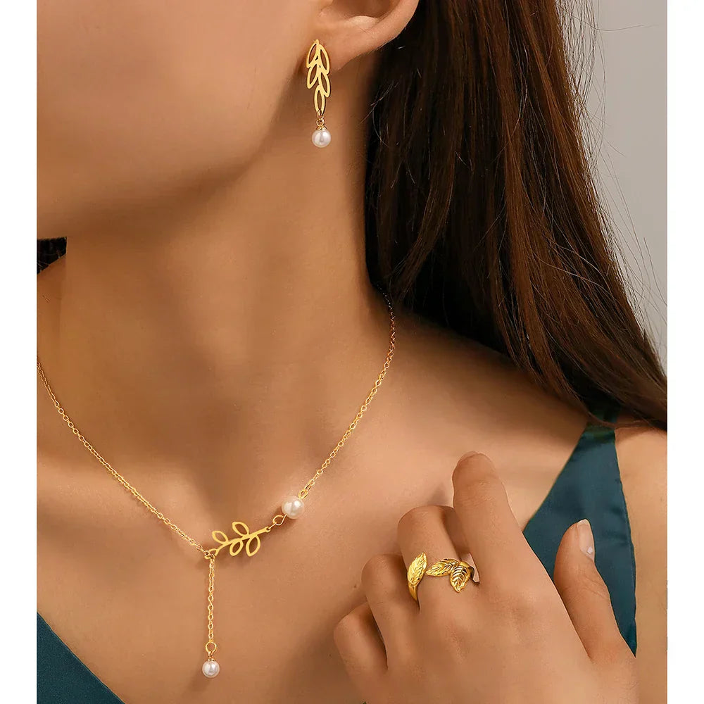 Ensemble de Bijoux avec Perle | Or