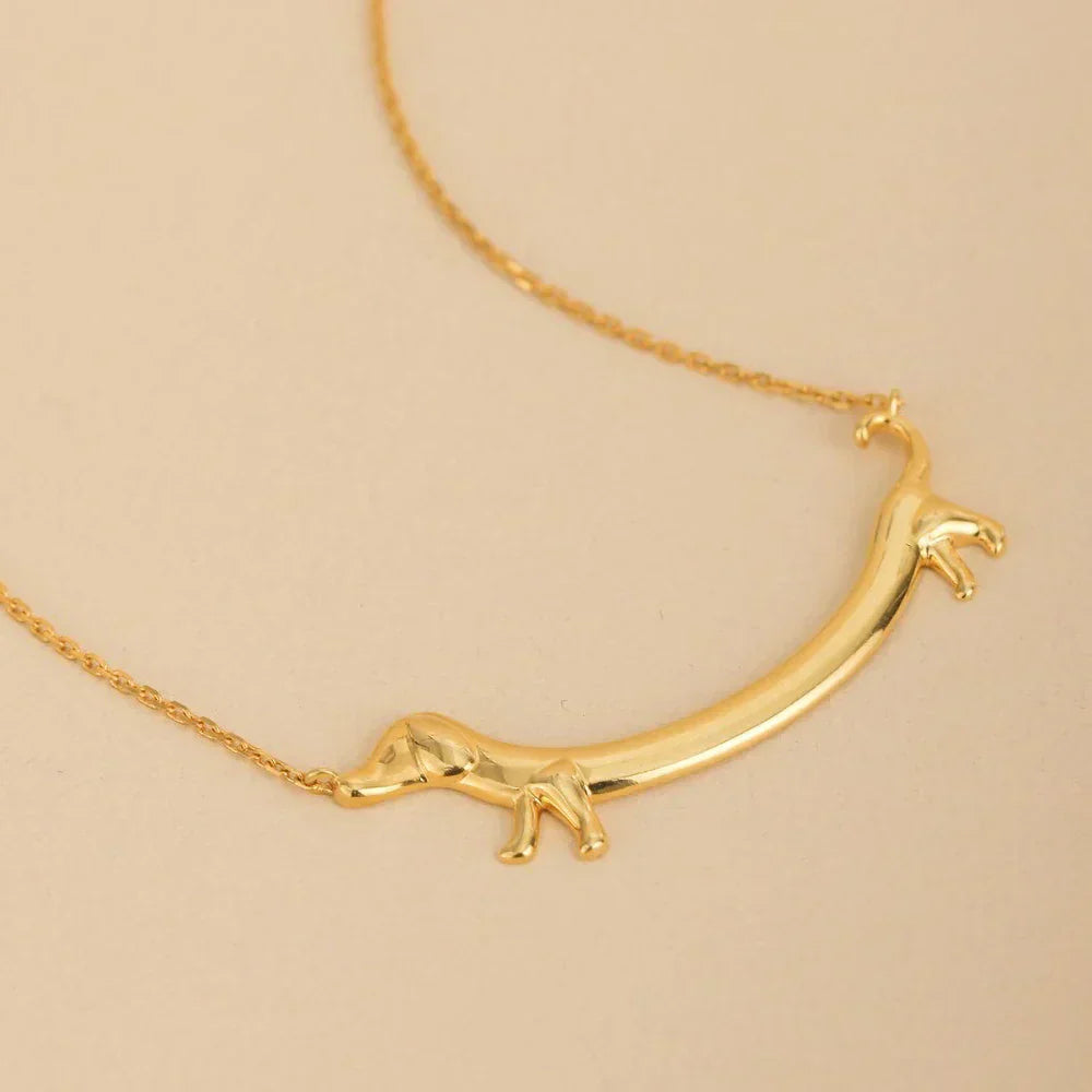 LILOU – Collier Dackel en argent et or
