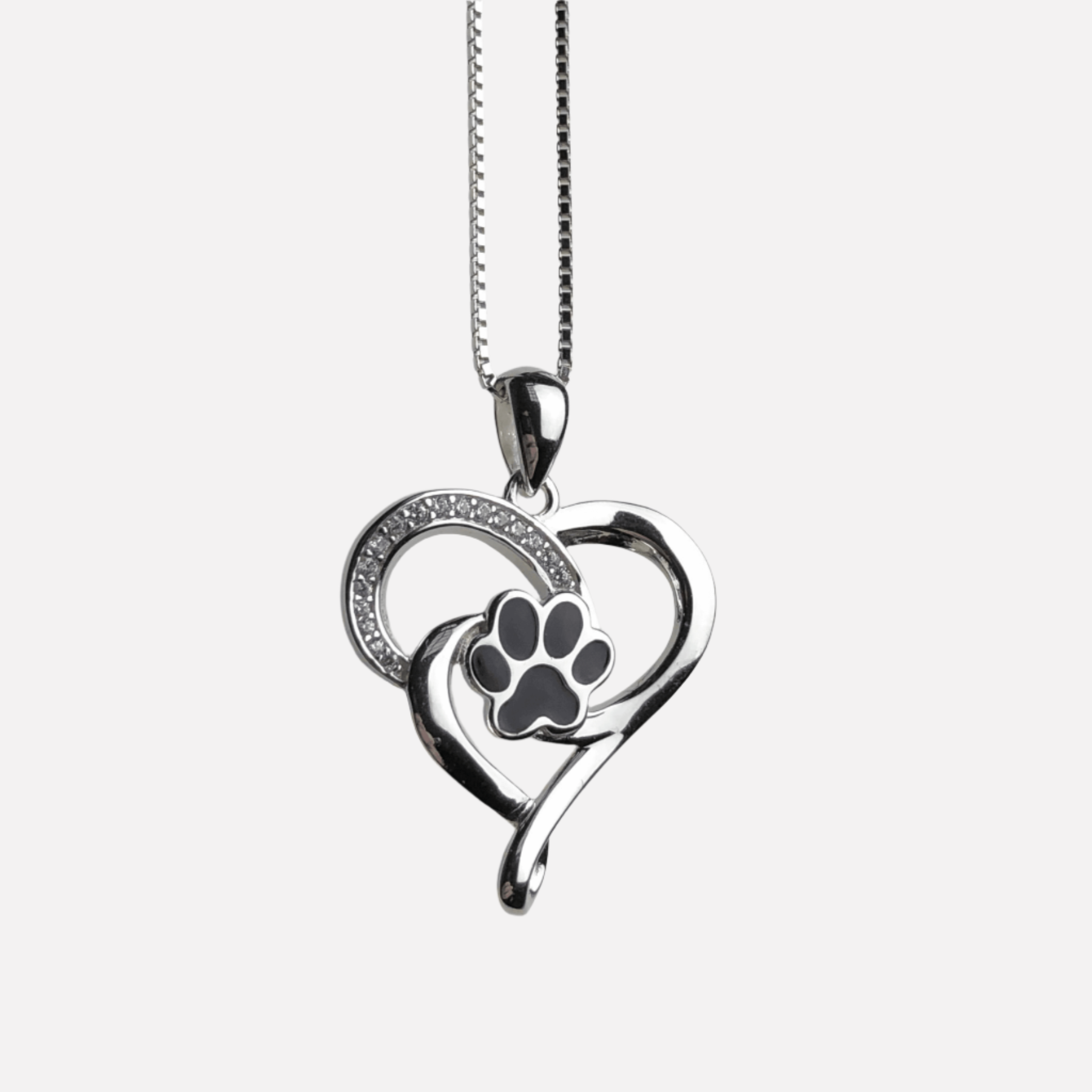 ELIN – Collier Infini avec Cœur & Patte en argent
