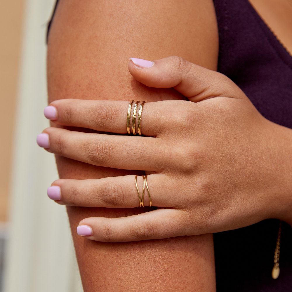 Ohio Bague en or superposée