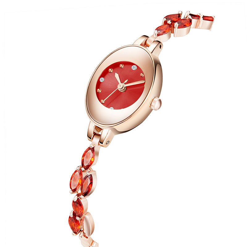 Montre-bracelet KAYSI avec zircon coloré pour femmes