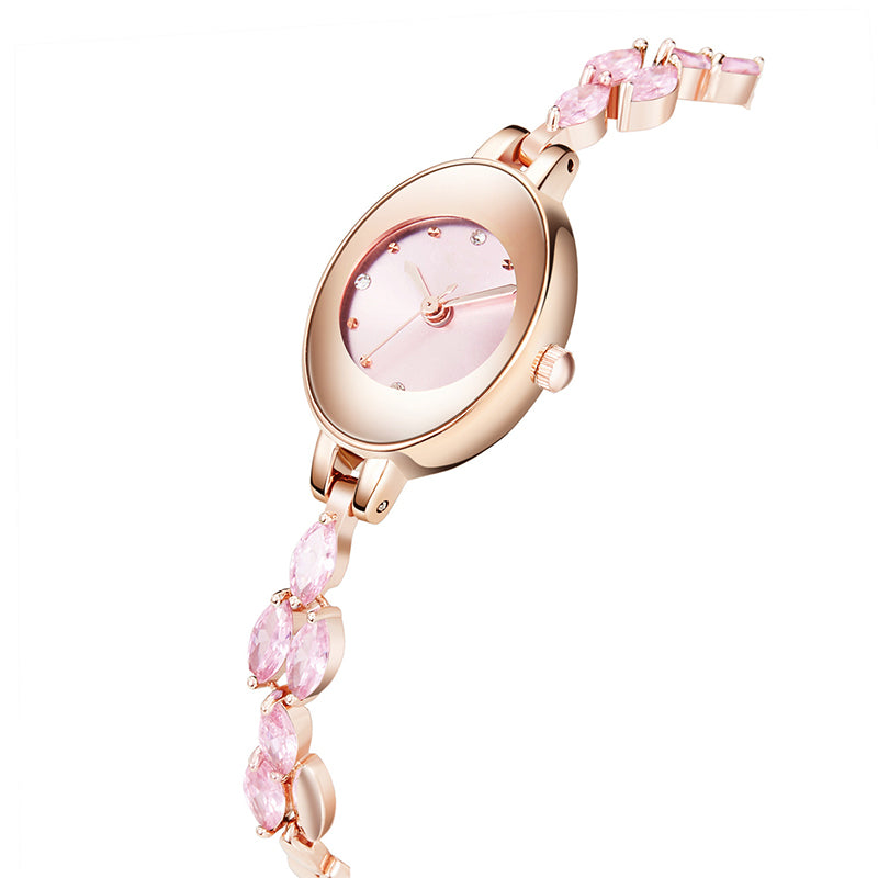 Montre-bracelet KAYSI avec zircon coloré pour femmes