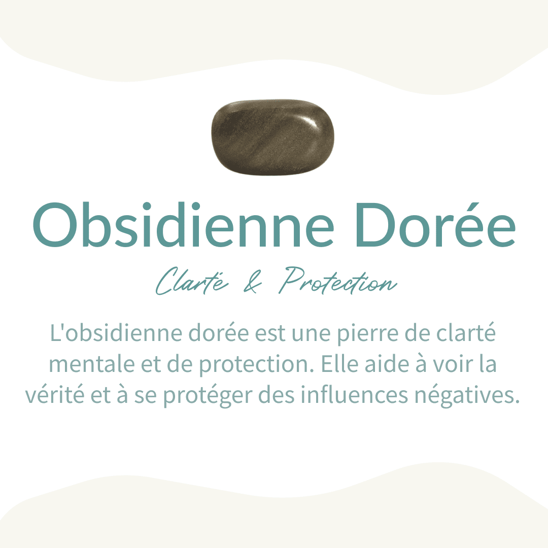 Pendentif en Obsidienne Dorée