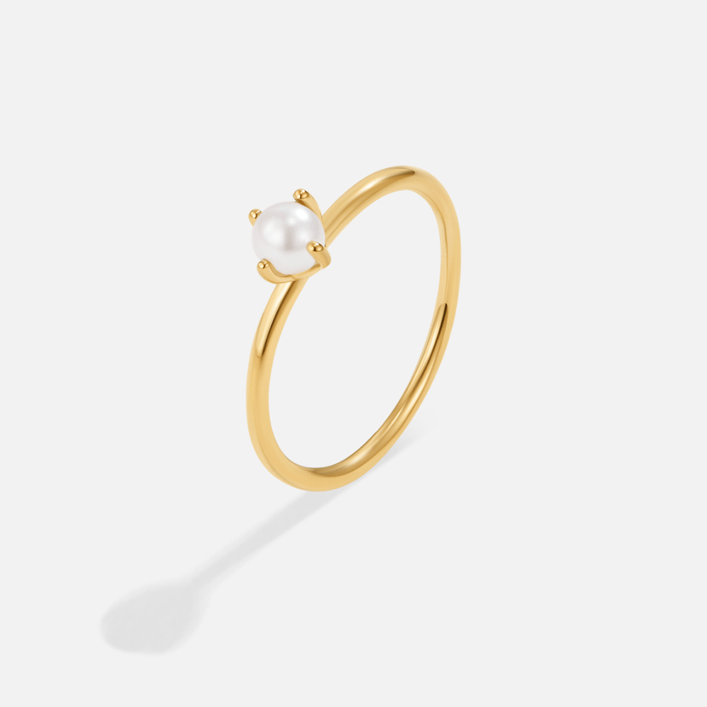 Bague solitaire en perles Uma